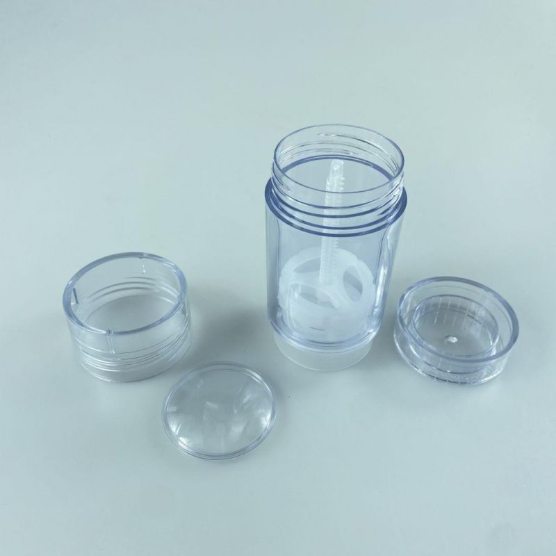 30g50g75g as Plastic Transparent Deodorant Bottle Straight Round Rotating Deodorant Bottle at The Bottom of The Bottle