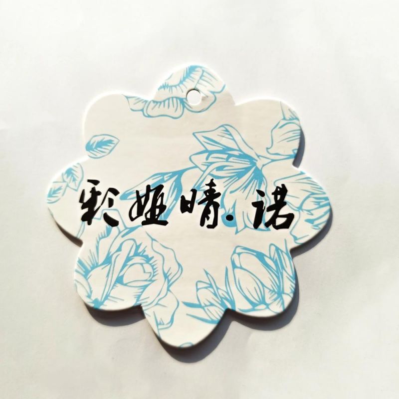 Custom Die Cut Special Shape Pepar Card Labels Printing Clothing Paper Swing Hang Tags