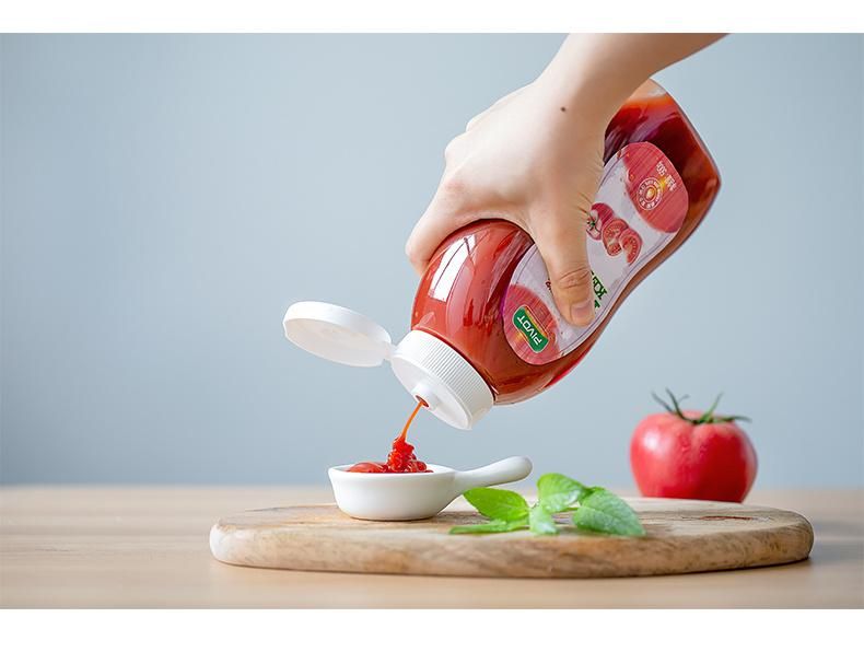 650ml Tomato Salad Dressing Bottle Pet Grade Plastic Sauce Bottle Squeeze Honey Bottle Seasoning Can Jar