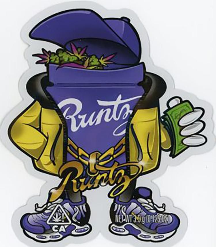 Irregular Unique Shape Runtz Cookies Cut out 3.5g Mylar Bag Edibles Packaging