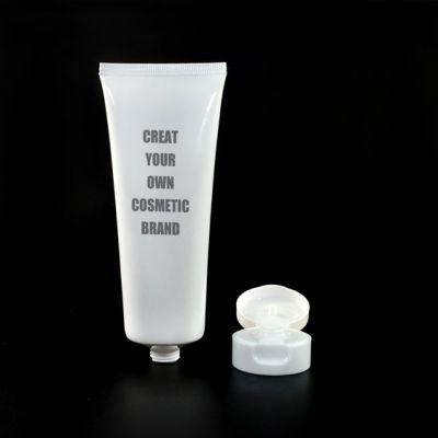 Customizable White Plastic Cosmetic Tube Hand Cream Packaging Tube with Flip-Cap