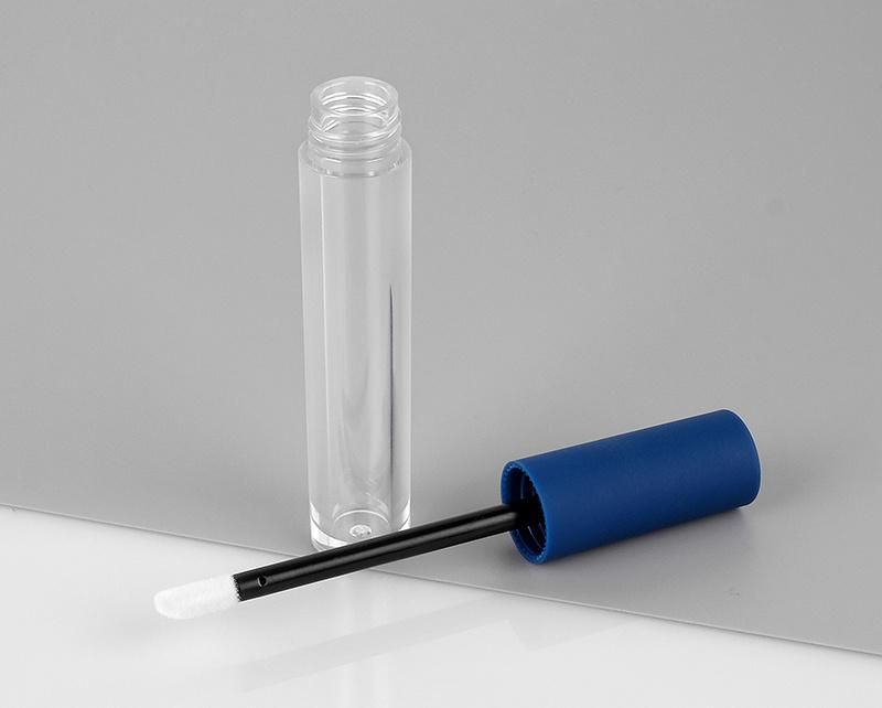 Custom Logo Bulk Price 3.8ml Fancy Fashion Clear Lip Gloss Tube Packaging with Blue Top for Lip Gloss