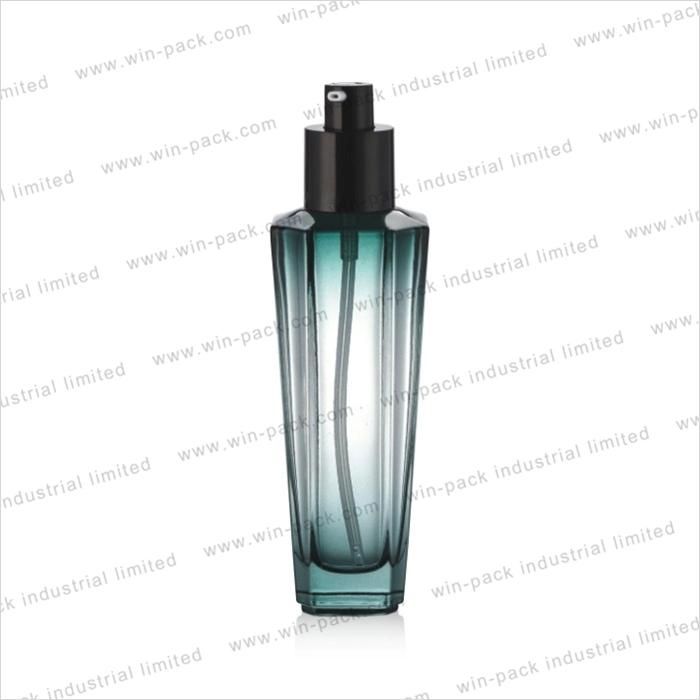 Gradual Skin Care Private Logo Lotion Glass Pump Bottle in Factory Price High Quality with Polygon Shape