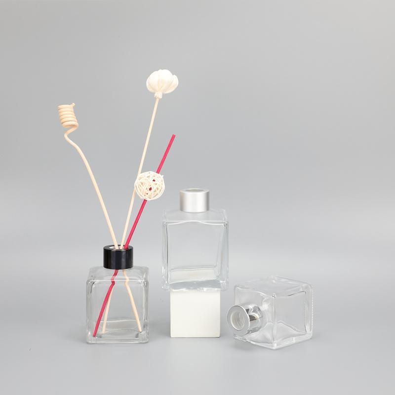 50ml Square Fragrance Bottle Transparent Diffuser Glass Bottle