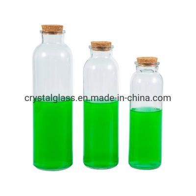 Hexagon Shaped Juice Ice Tea Glass Bottles with Caps Beverage Packing Bottle