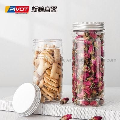 390ml 13oz Pet Plastic Bottle for Nuts Cookies Dry Flower Tea with Aluminum Cap