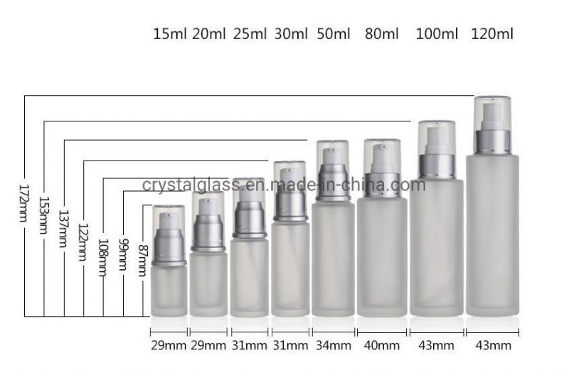 Hand Sanitizer Glass Bottle with Pump Sprayer 30ml 50ml 100ml