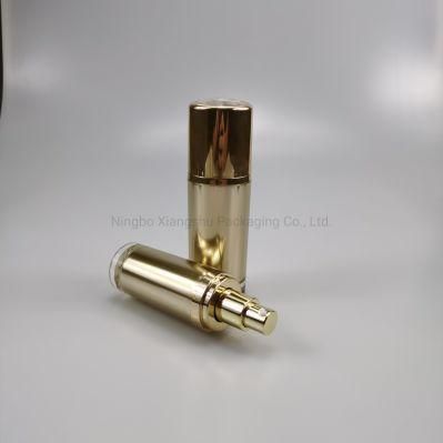 30ml 50ml 100ml Round Gold Acrylic Emulsion Bottle Foundation Bottle with Diamond Cap