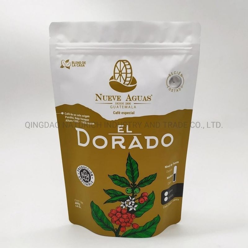 400g Coffee Bean Packaging Bag Plastic Pouch Food Packing Bag