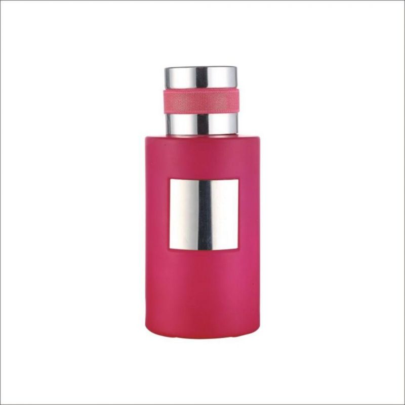 100ml Cylindrical UV Spray Paint Perfume Bottle Glass Bottles with Grooves That Can Put Nameplates Can Be Customized Color