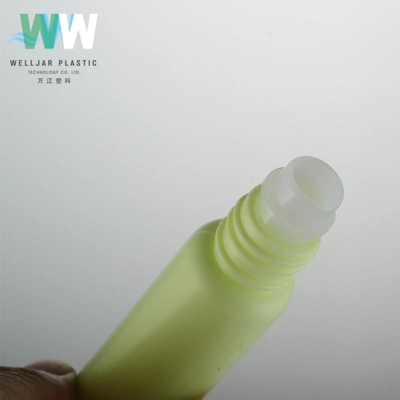 20ml PE Plastic Green Cosmetic Dispensing Bottle with Transparent Plug