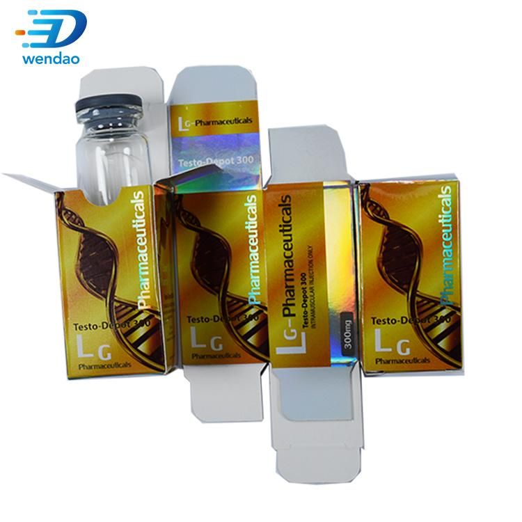 OEM 10ml Vial Holographic Packaging Label Box