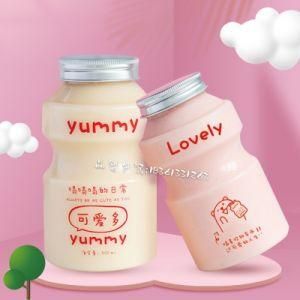 Disable 500ml Pet Milk Tea Bottle Juice Bottle with Screw Aluminum Lid for Drink