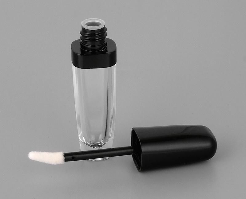 Fashion Stylish 2ml Black Transparent Fashion Lip Gloss Packaging Custom Lip Gloss Container Packaging Black Top Lip Gloss Tubes with Wands
