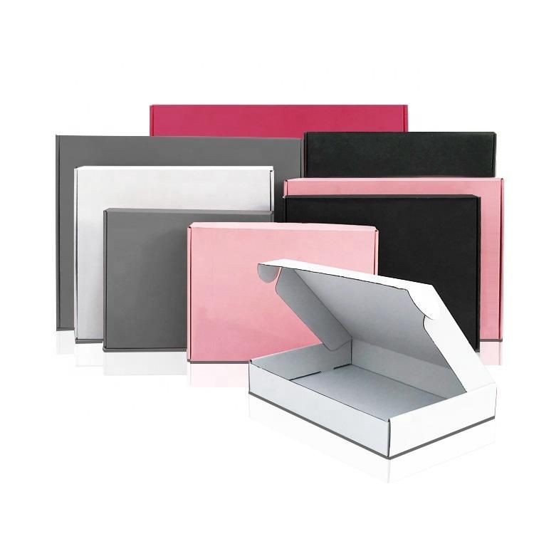 Custom Logo Pink White Carton Shipping Packaging Mailer Boxes