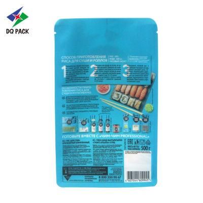 Stand up Laminated Aluminum Foil Zipper Food Bag Flat Bottom Food Pouch Bag Sushi Packaging Bag