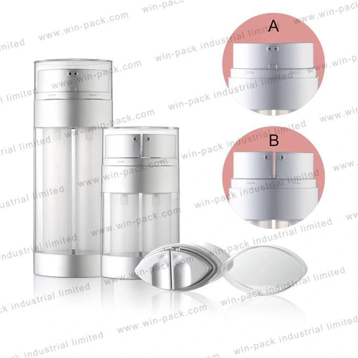 Hot Product Cosmetic Airless Double Chamber Bottle 15ml*2 30ml*2