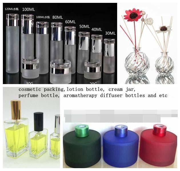 Transparent 30ml 50ml Round Essential Oil Glass Bottle with Dropper