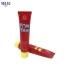 Custom LDPE Empty Eco Friendly Small Empty Cosmetic Packaging Red Cream Tube with Yellow Screw Cover