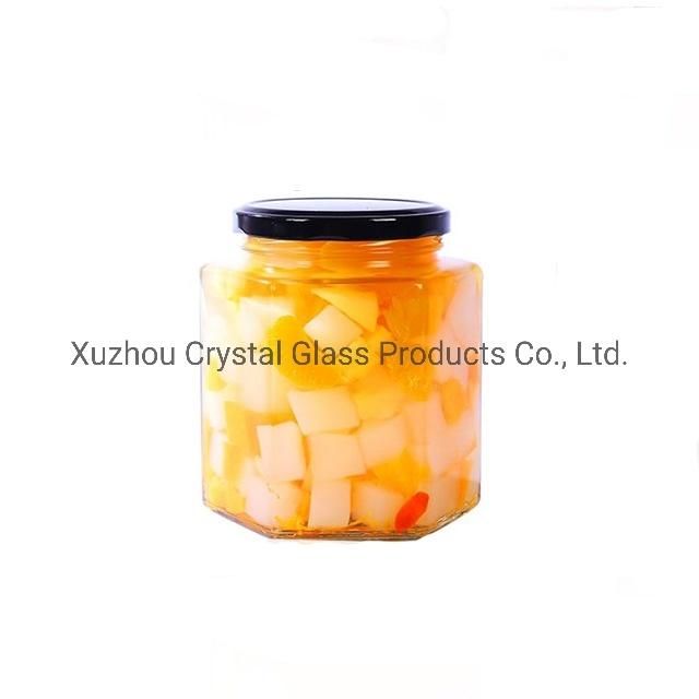 45/100/180/500/730ml Hexagon Honey Glass Jar Glass Sealed Food Containers