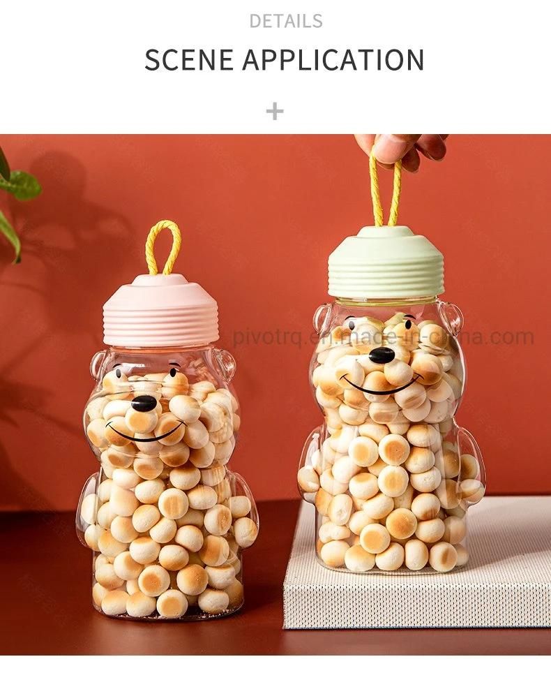 450ml Child Food Cartoon Bottle for Cookies Chocolates Snacks Packaging Food Grade Jar