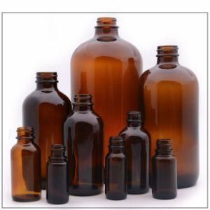 Wholesale 30ml 50ml 100ml 200ml Amber Glass Essential Oil Bottles with Plastic Tamper Evident Caps and Drip Plugs