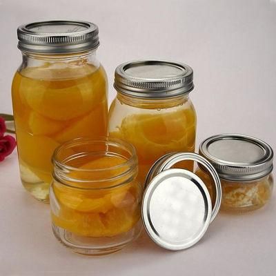 Wide Mouth 32oz Clear Glass Mason Jars with Cap