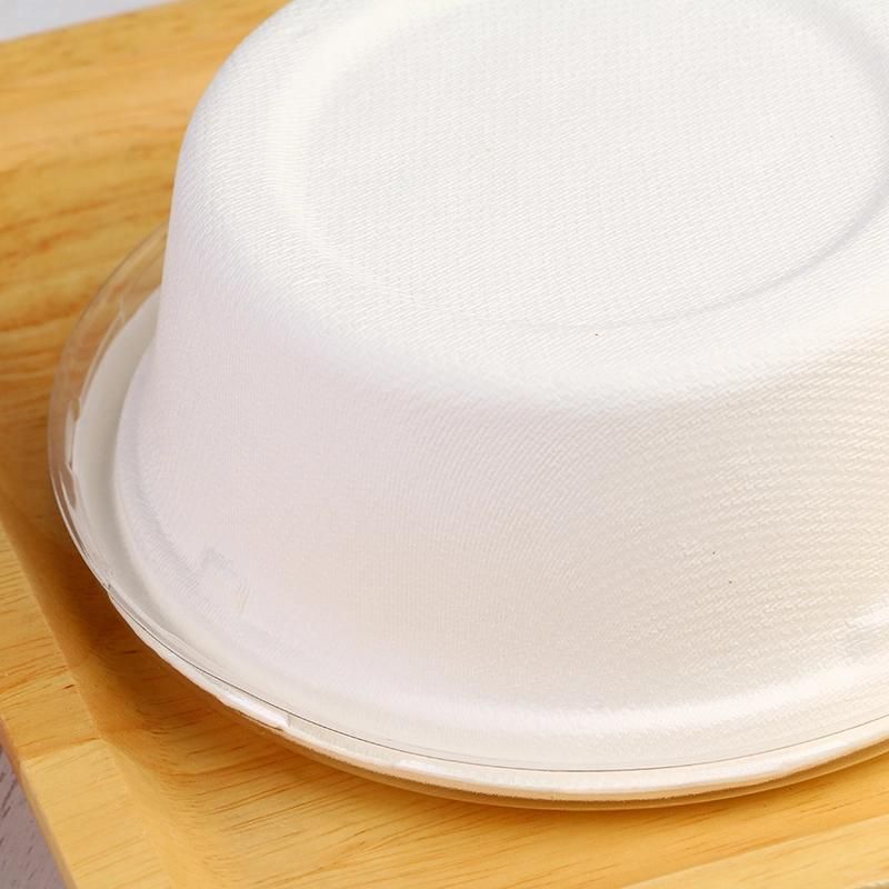 5% off Disposable Compostable Biodegradable Sugarcane Bagasse Salad Bowl with Lid