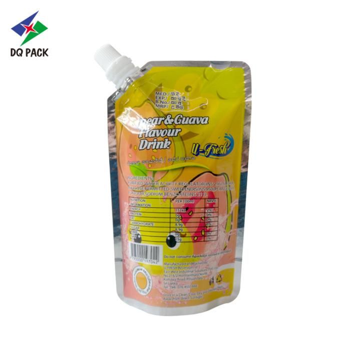 Customized Printing Beverage Packaging Special Shape Injection Pouch with Spout