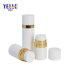 Cosmetic Packaging 30ml 50ml 100ml White Refillable Airless Pump Bottles with Golden Ring