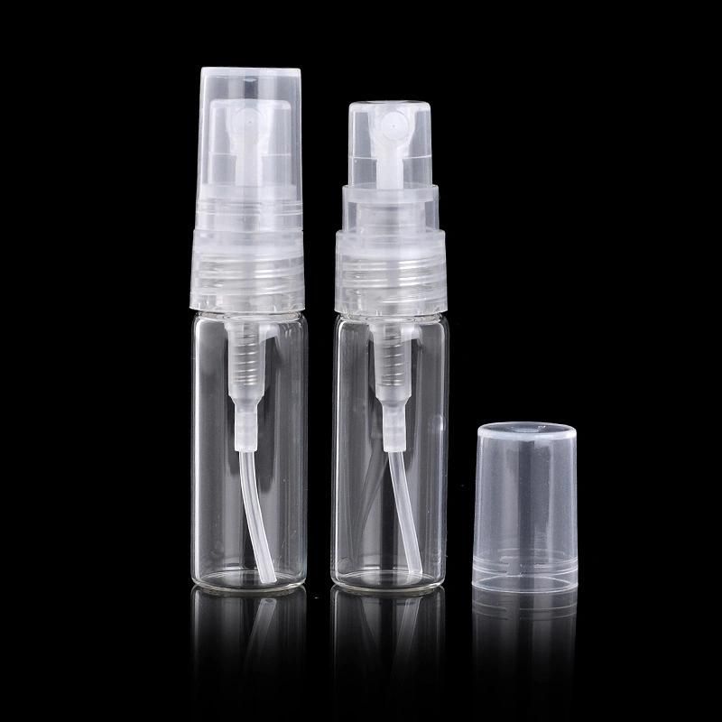 2.5/3/5ml Refillable Bottles Travel Transparent Glass Perfume Atomizer Empty Small Spray Bottle Toxic Free Safe Dropship