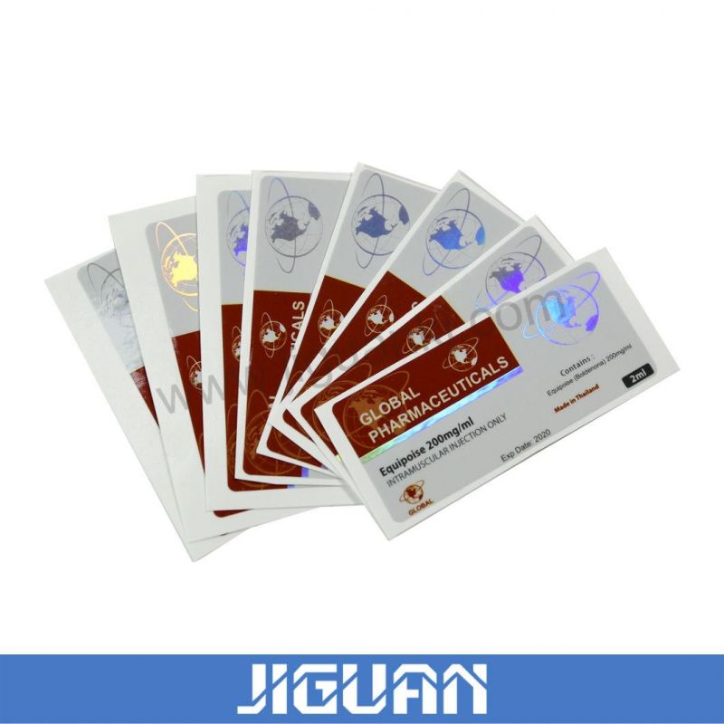 Medecine Packaging Adhesive Sticker Hologram Pharmaceutical Steroid 10ml Vial Label