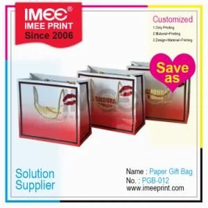 Imee Printing Laminating Waterproof Twisted Handle Promotional Promotion Paper Packaging Bag