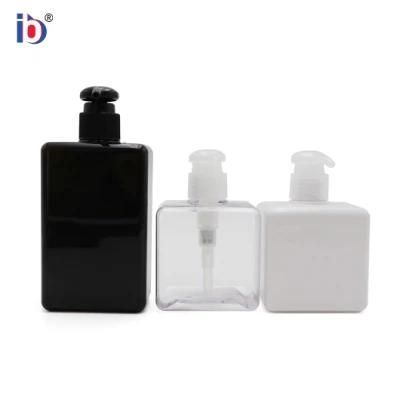 Hot Selling 100ml Decal Black Square Plastic Body Lotion Empty Bottle with Pump