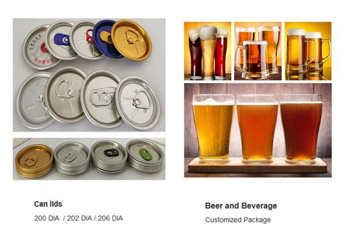 Aluminum Cans and Lids for 500ml Beverage Package