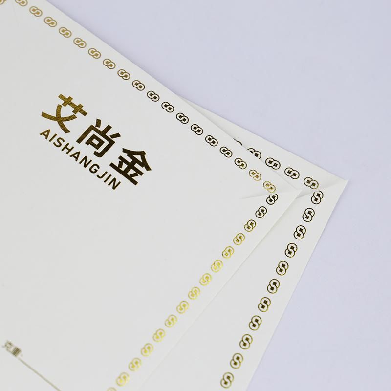 High Quality Gold Foil Logo Coated Paper Display Card Tag