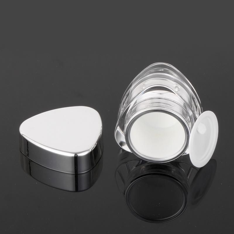 Latest Design 20g Empty Cosmetic Packaging Unique Shape Luxury Cream Acrylic Skincare Container Plastic Jar