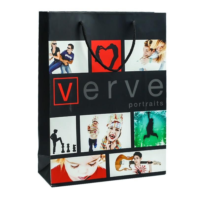Customized Logo Lovely Coated Ivory Paper Bag for Shopping Gifts