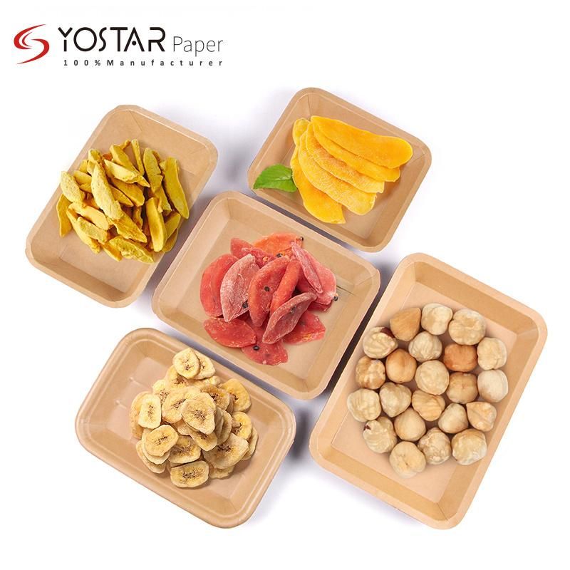 Disposable Biodegradable Food Packaging Paper Tray