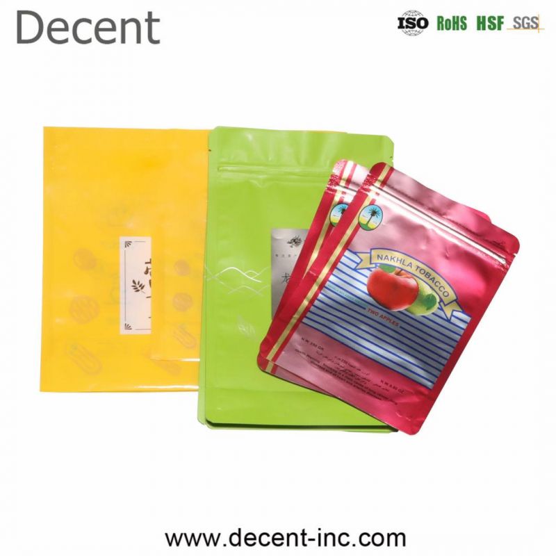 Customized Plastic Food Packaging Three Side Seal Pouches Coconut Jerky Bag with Zipper