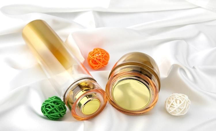 Manufacturer 15g 25g 50g Skin Care Cream Cosmetic Jar Gold Luxury Plastic Cream Jars Supplier