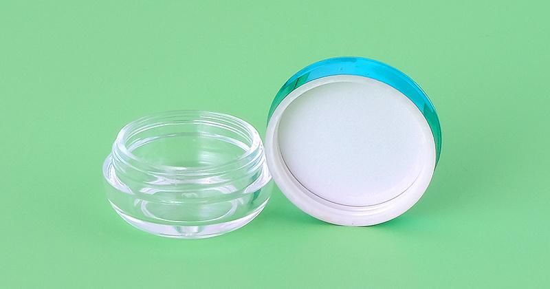 10g Luxury Clear Transparent Glitter Gel Cream Jar for Cosmetic Packaging