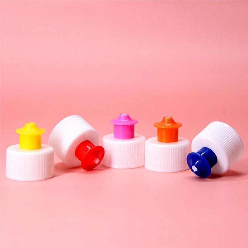 28mm Pull Push Plastic Top Cap for Plastic Bottle