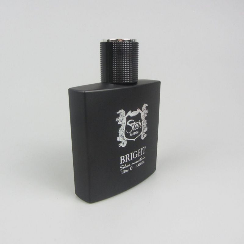 Square Spray Fragrance Parfum Bottle Black Refillable Perfume Glass Bottle