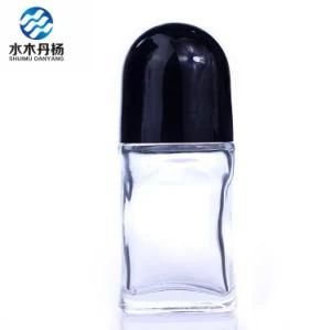 50ml Empty Roll on Perfume Glass Bottle with Plastic Ball and Cap