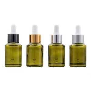 Green Colored Serum Oil Dropper Glass Bottle 50ml