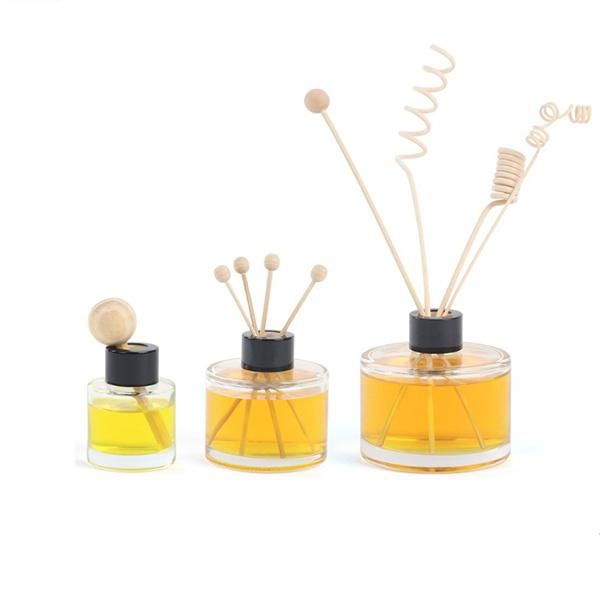 100ml Round Decorative Diffuser Glass Bottles with Collar and Stopper