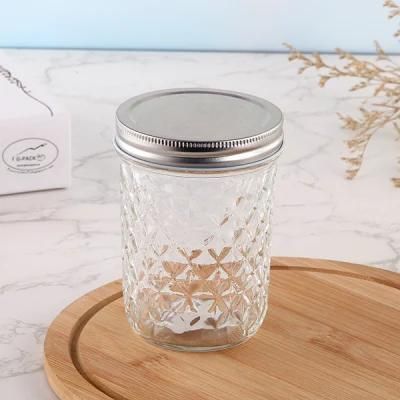 Clear Empty Wide Mouth Glass Food Packing Jar
