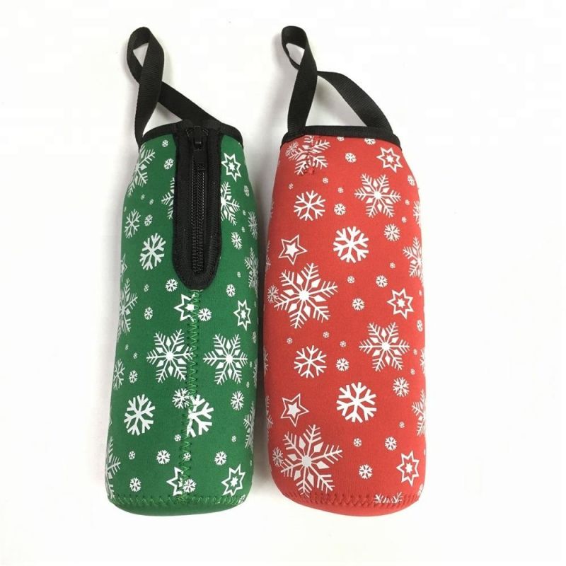 Top Carrying Strap Neoprene Beer Cooler Holder Bag with Back Zipper