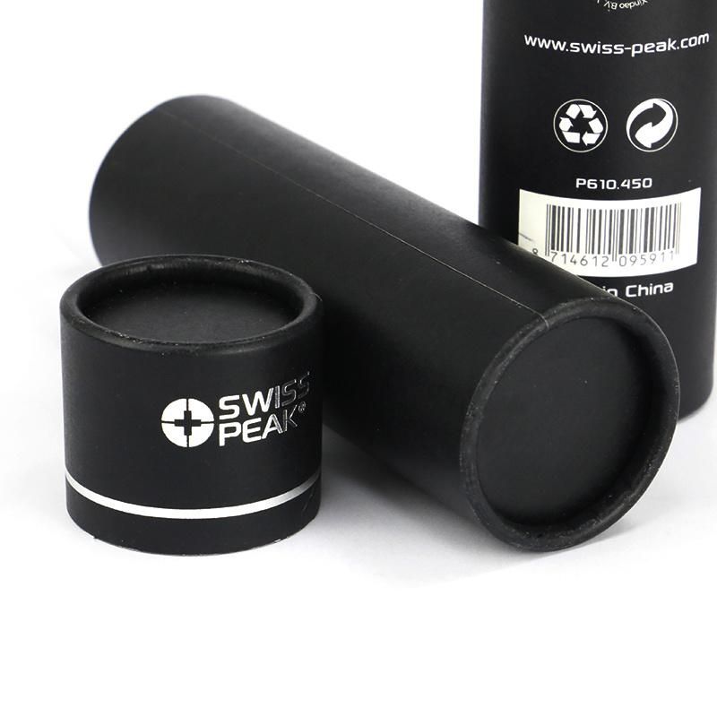 Manufacturer Full Black Printed Paper packaging Tube